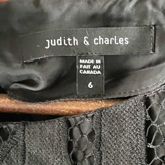 JUDITH & Charles black Long sleeve sheath dress size 6 - Picture 6 of 12